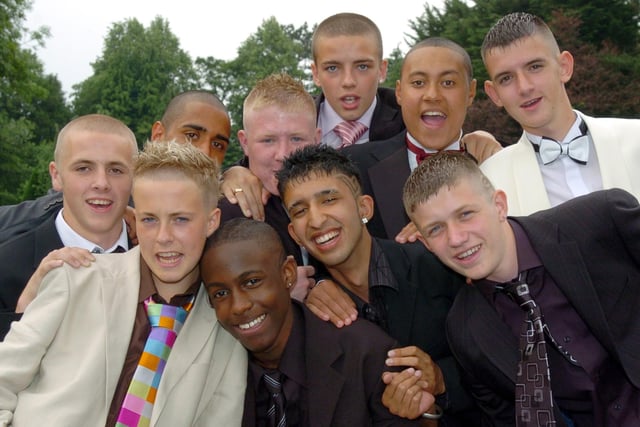 Here comes the lads at the Fulwood High School and Arts College Prom in 2006