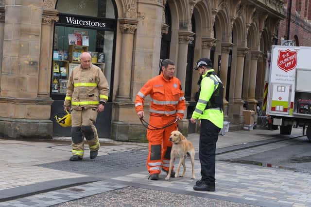 Dexter the Labrador helping the emergency services