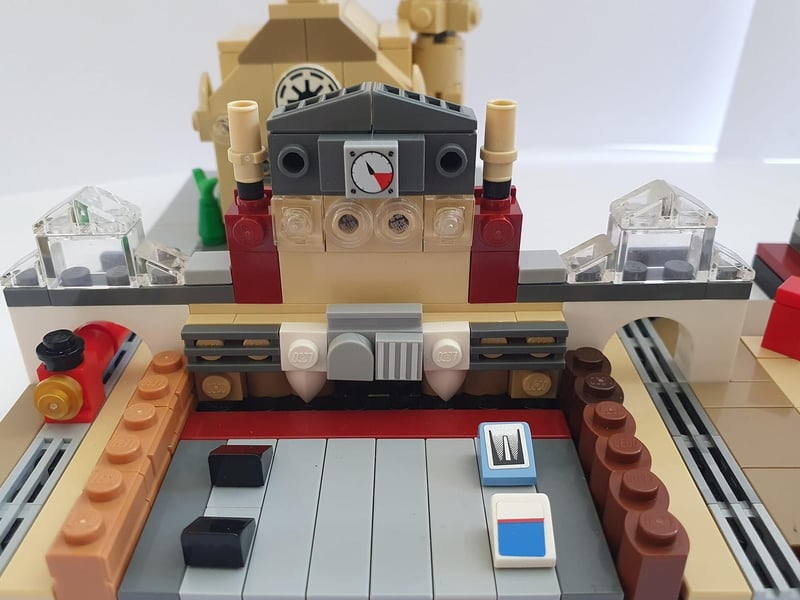 To the left, you can see a lego train! Mark admits he would find himself spending hours looking for the right piece.