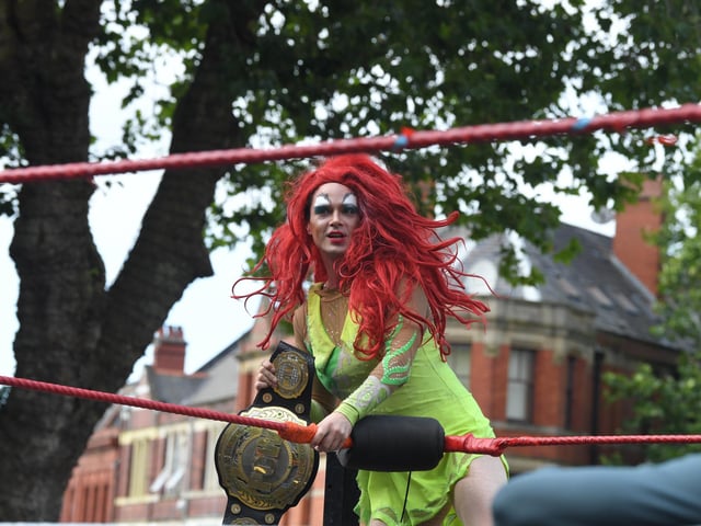 Wrestling on Preston Flag Market