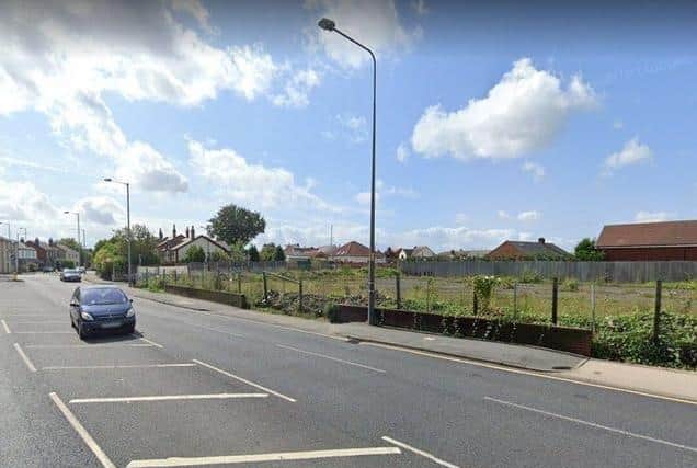 The coffee shop plot pictured before work got under way on the outlet - it was once the site of a Kwik Save store (image: Google)