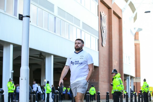 Preston North End fans arrive at the Stadium of Light.