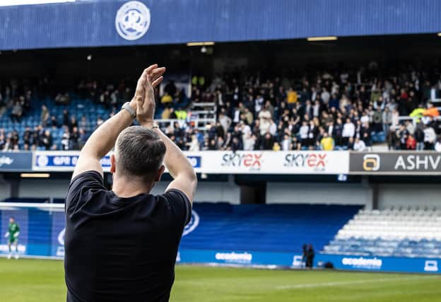 Preston North End's Ryan Lowe applauds his side's travelling supporters before the match.