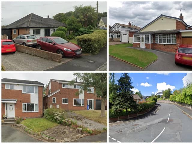 Neighbourhoods in Chorley where house prices are falling