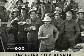 A poster for the Hinge of Fate exhibition at Lancaster City Museum which runs until next February, 2023.