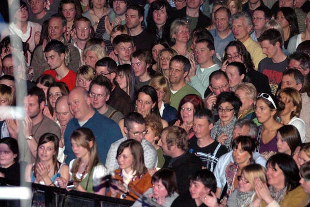 Some of the large crowd at the KT Tunstall concert in the Guild Hall, Preston