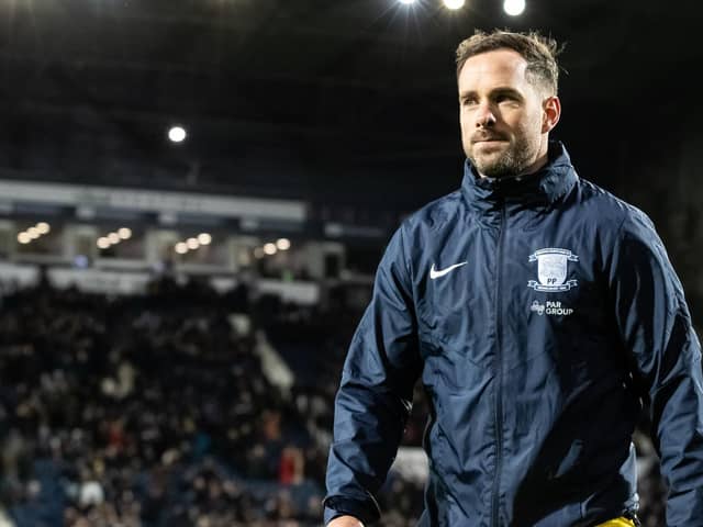 Preston North End's Greg Cunningham looks on
