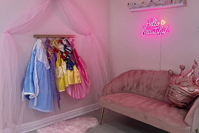 The plush dressing room