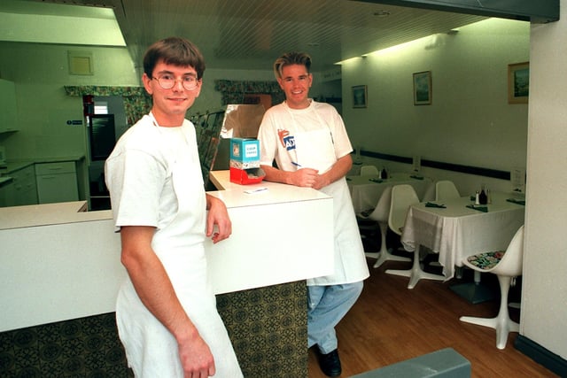 Dave, left, and Philip O'Reilly, of the Fish Fillet Chip Shop on Cross Street, Preston