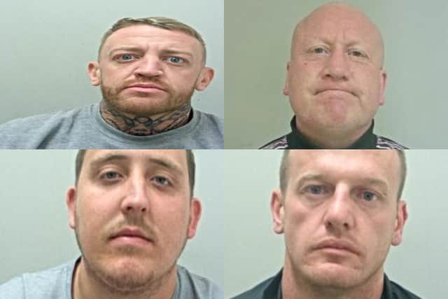 Top row: L to R - Ben Snell and Damien Derbyshire. Bottom row: L to R - Jay Thomas Carney and Ryan O’Donnell. (Credit: Lancashire Police)