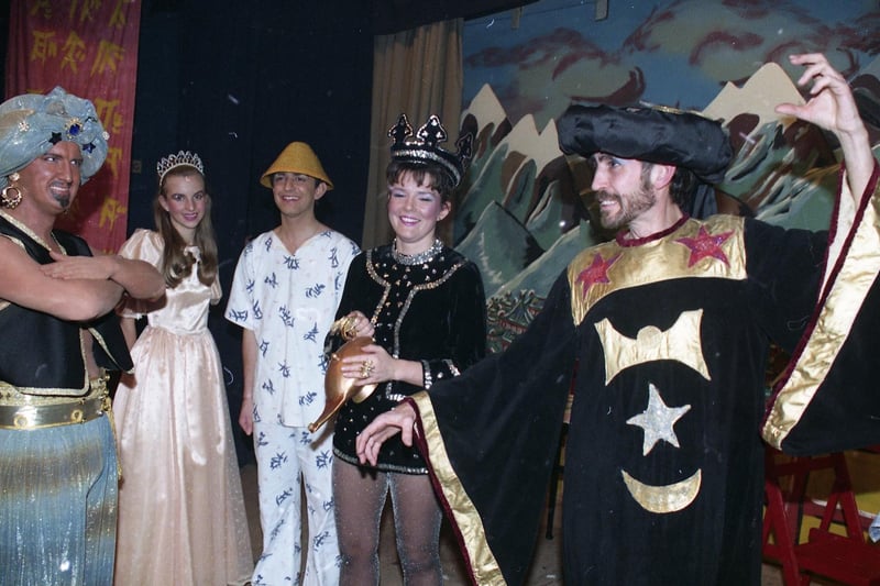 Old Chinatown came to Preston when the Hall Players' in Broughton brought traditional pantomine Aladdin to the stage. The cast (pictured above) includes Aladdin, played by Lorraine Ratcliffe, the Genie by Paul Armitt, Princess Say Wen by Jane Dalton, and Wishee Washee by Dominic Swarbrick