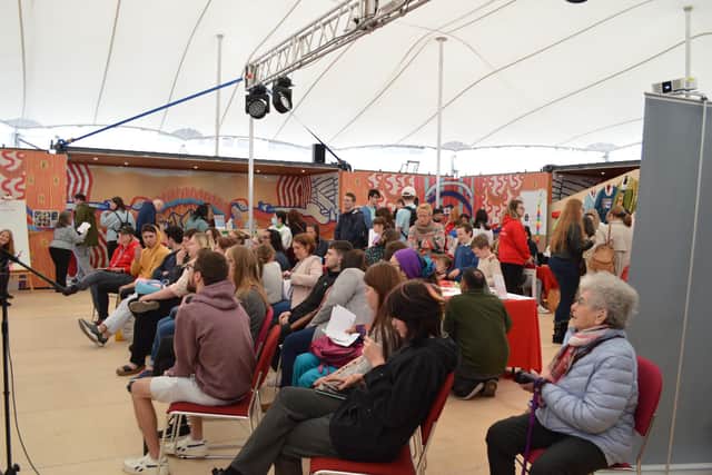 The ‘Festival of Language and Culture’ at Preston's mobile event tent in June. People from across Europe, and the world, educated the public attendees on different cultures.