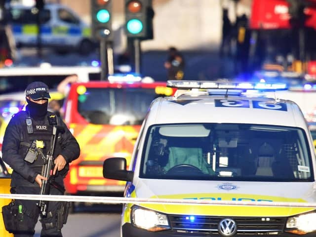 Police respond to London Bridge terrorist attack in 2019
