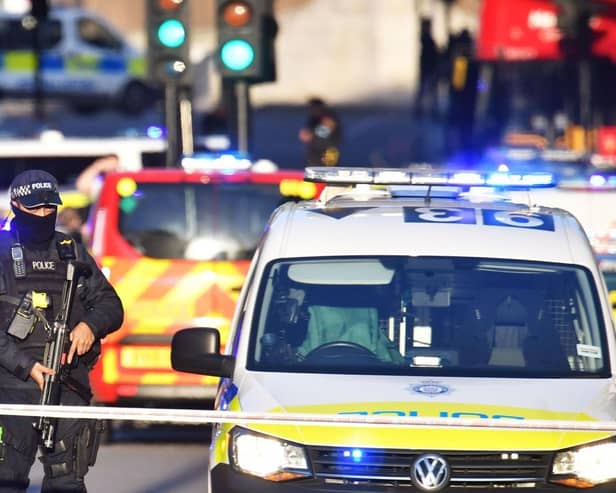 Police respond to London Bridge terrorist attack in 2019
