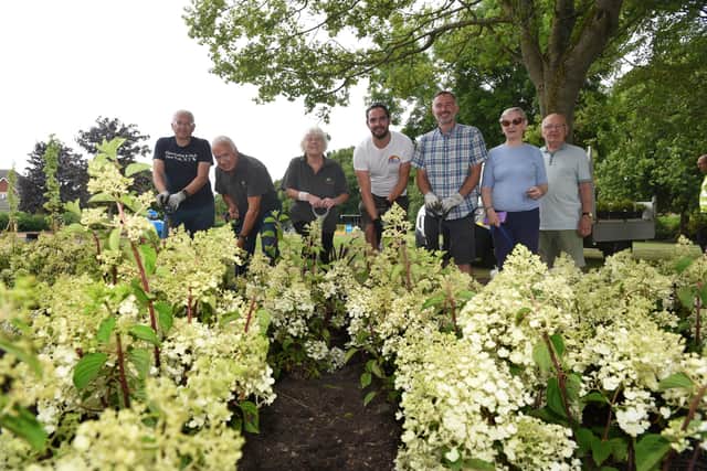 Volunteers helped put the finishing touches to the refurbished Walton Park