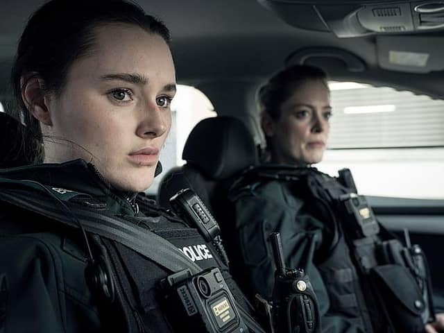 Annie (Katherine Devlin) and Jen (Hannah McClean) are two of the young coppers in the BBC's new police drama Blue Lights