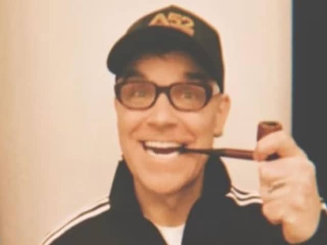 Robbie Williams buys Eric Morecambe's glasses. Robbie Williams via Instagram.