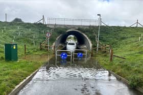 The Darkinson Lane underpass in flood (image: Keith Taylor)