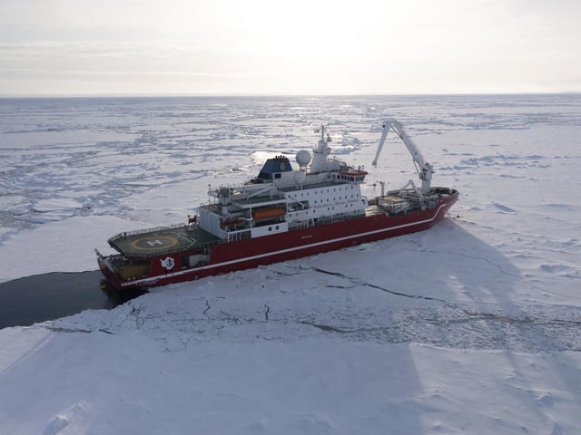 The South African polar research and logistics vessel, S.A. Agulhas II, on an expedition to find the wreck of Endurance by Falklands Maritime Heritage Trust