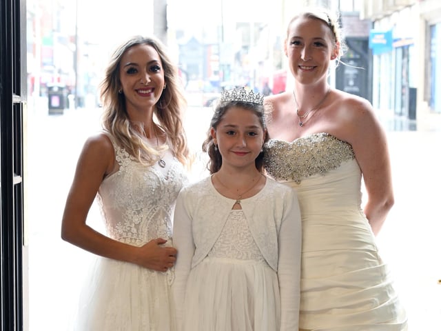 The annual Wedding Walk, raising funds for Trinity Hospice.