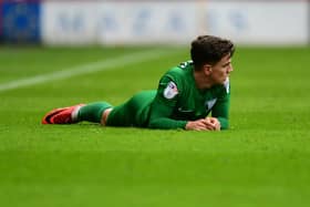 Preston North End's Josh Harrop lies down