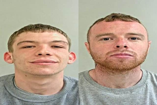 Benjamin Bibby (left) and Andrew Wilcock (right) have been found guilty of the murder of Lee Dawson in Preston (Credit: Lancashire Police)
