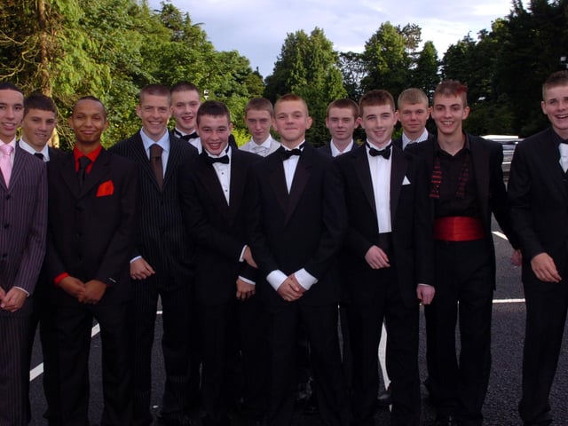Dashing lads dressed up for the Our Lady's High School leavers prom in 2008