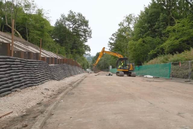 The road has been closed for 5 weeks after work commenced on July 25