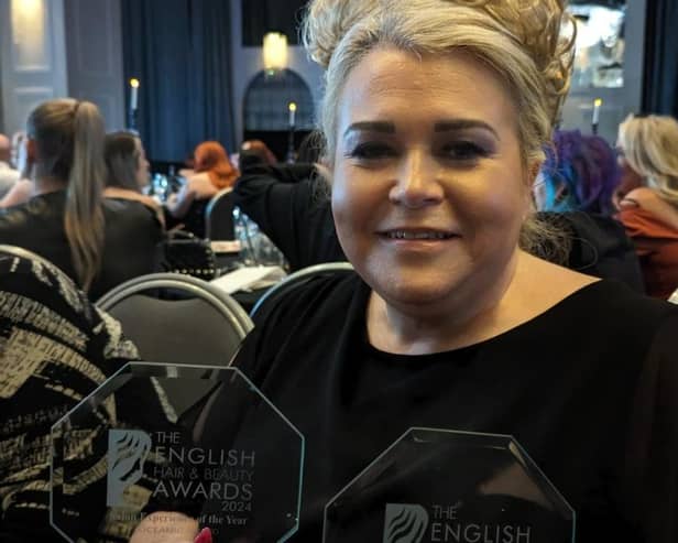Lesley Lawrence, the multi award winning Burnley salon Hard As Nails and Beauty scooped two more titles at English Hair and Beauty Awards 2024