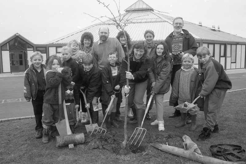 Preston youngsters sowed the seeds of their environmental project when they planted 60 trees in the school grounds. Parents of pupils at Sherwood Primary School, Preston, donated most of the trees to the project and helped out with the official planting ceremony