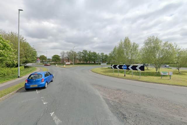 The collision occurred on the roundabout that joins Schleswig Way and Leyland Lane. (Credit: Google)
