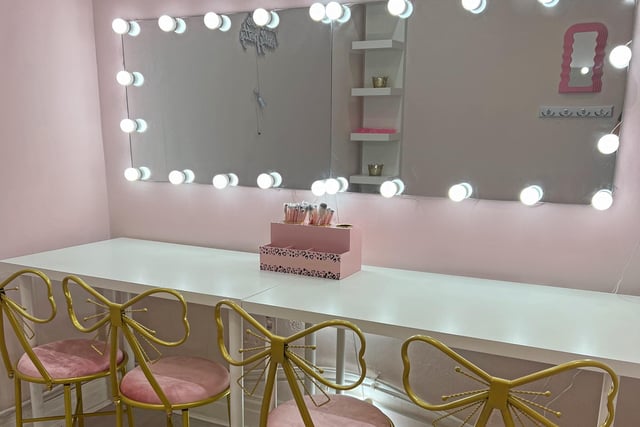 The dressing room boasts a mirror fit for that perfect selfie!