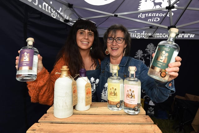 Ladies on the Goosnagh Gin stall selling fine examples of locally-produced gin during this year's Garstang Show
