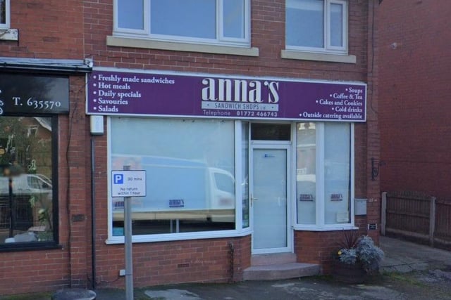 Anna's Sandwich Shop on Lytham Road, Freckleton, has a 4.8 out of 5 rating from 89 Google reviews