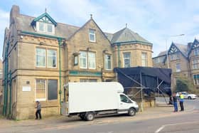 The Talbot in Church Street, Burnley, is being used to shoot scenes on the new Netflix Bank of Dave movie sequel. Picture: Peter Stawicki