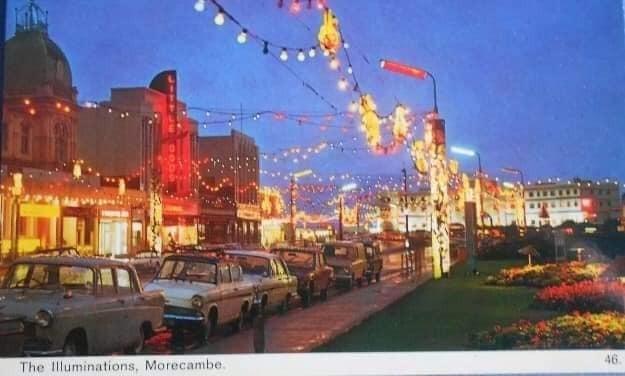 Morecambe Illuminations, possibly in the 1950s or 1960s. Picture courtesy of Mac D McAllister.
