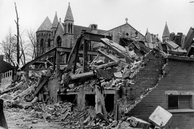 All that was left of the former North West forensic science laboratory in Jordan Street, Preston, in 1970