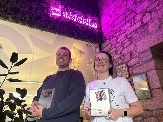 Rich Dyer co-founder of Skiddle and Sarah Mitchell head of support at Skiddle