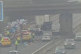 Stuck traffic is now being released following a multi-vehicle collision on the M6