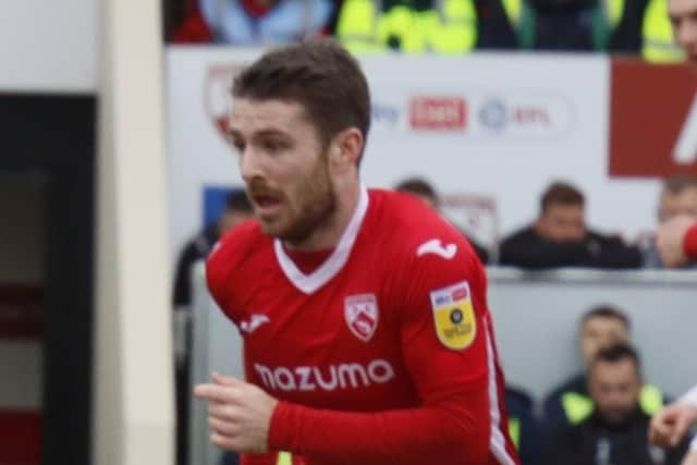 Danny Crowley scored and was in the thick of the action (photo: Ian Lyon)