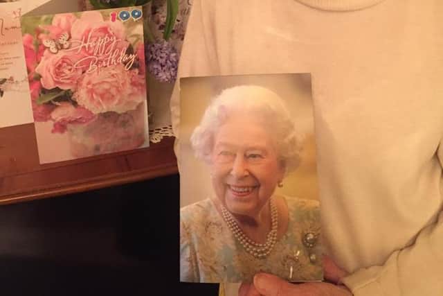 Dorothy received a congratulatory card from Her Majesty The Queen