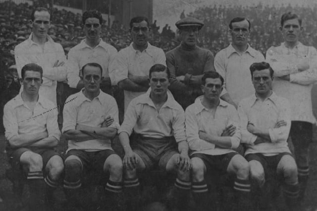 Pictured here is the Preston North End team of 1920-21 which reached the FA Cup semi finals, and featured Tommy Roberts, a prolific scorer, in the middle of the front row. He scored 180 goals for the club