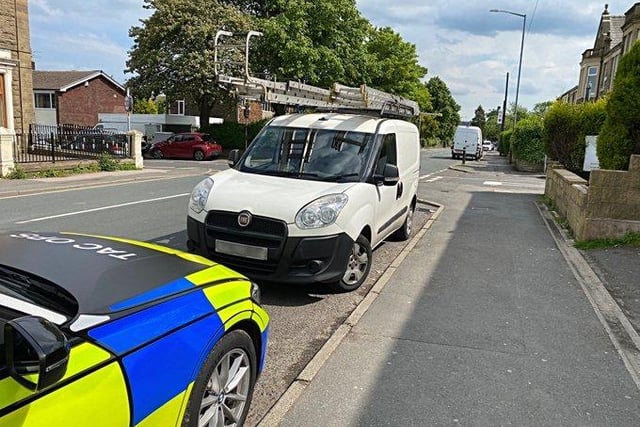 The driver of this vehicle was stopped on Hyndburn Road, Accrington, for using his phone whilst driving. Turns out he also doesn’t wear his seatbelt and smokes cannabis before driving. One person was arrested for drug driving then. Since the driver's window doesn’t work, it’s off to the impound