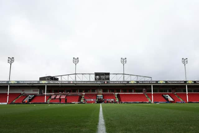 Morecambe's match at the Poundland Bescot Stadium was postponed Picture: Morgan Harlow/Getty Images