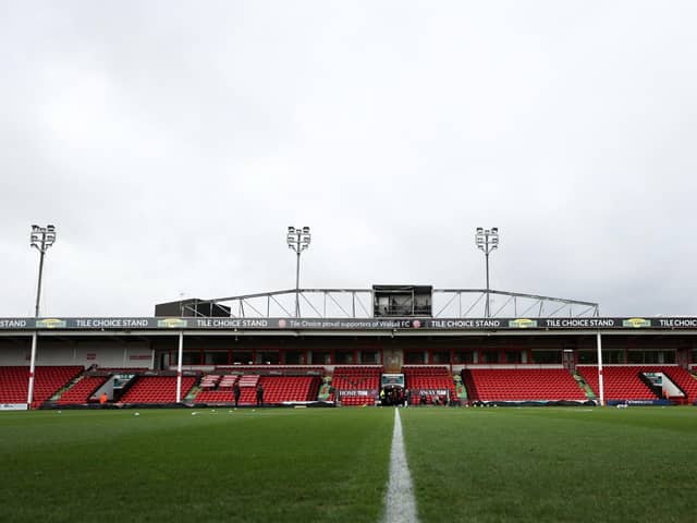 Morecambe's match at the Poundland Bescot Stadium was postponed Picture: Morgan Harlow/Getty Images