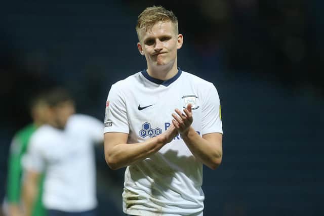 Preston North End's Ali McCann looks dejected as he applauds the fans at the final whistle after the Luton Town draw