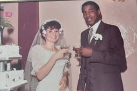 Phil and Elaine on their wedding day in 1982