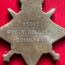 1914–15 Star medal to T Colleson of the Connaught Rangers