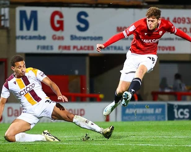 Ben Tollitt scored Morecambe's weekend winner Picture: Morecambe FC
