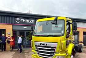Final preparations underway with the XB Truck to be used for the Truck Pull outside Thrive Gym
